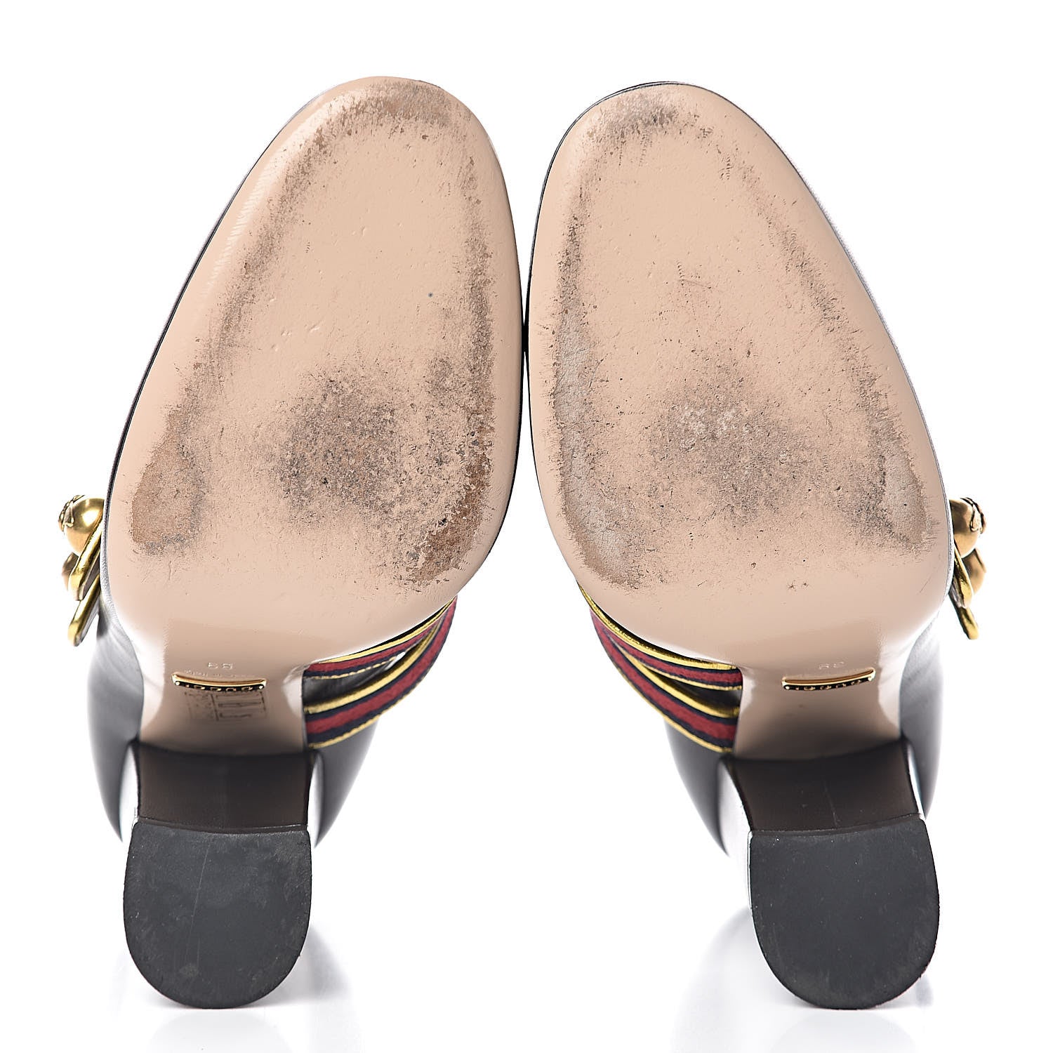 Gucci Calfskin Carly Mary Jane Web Pumps 39 Black 9 of 11