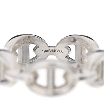 Hermes Sterling Silver PM Chaine d'Ancre Enchainee Band Ring 51 5.75 6 of 7