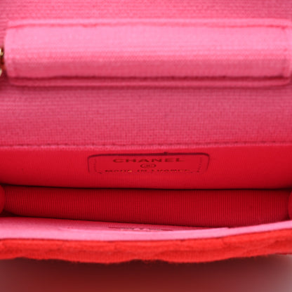 Chanel Jersey Quilted Micro Mini Flap Red 5 of 10