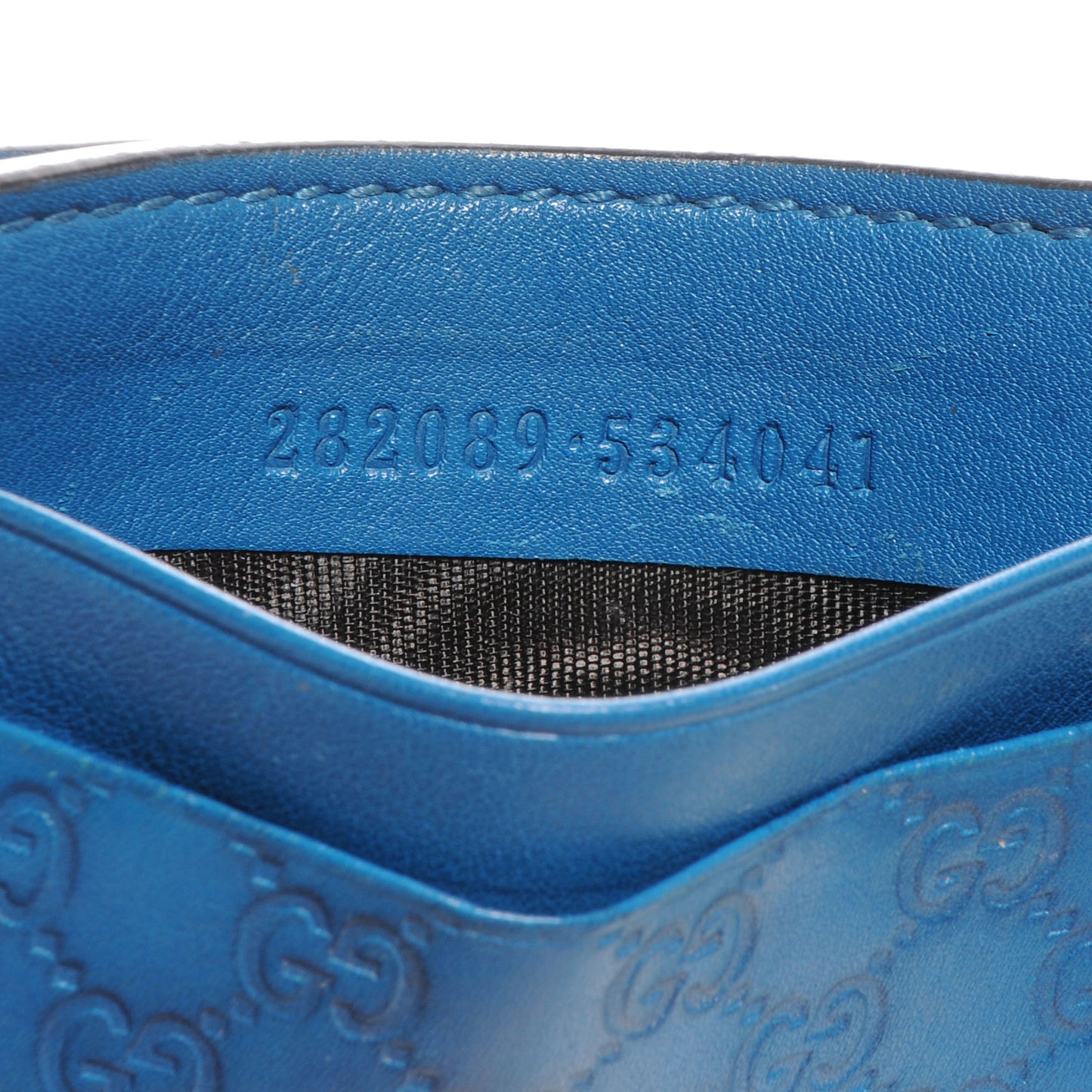 Microguccissima ID Window Card Holder Blue