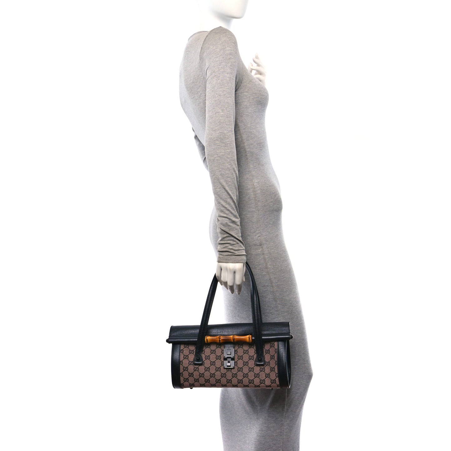 Monogram Bamboo Bullet Bag Black