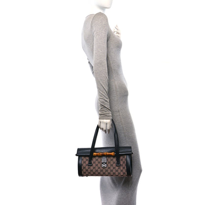 Gucci Monogram Bamboo Bullet Bag Black 2 of 11