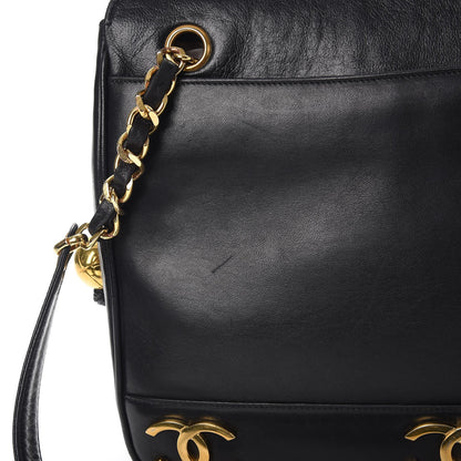 Chanel Lambskin CC Shoulder Bag Black 10 of 13