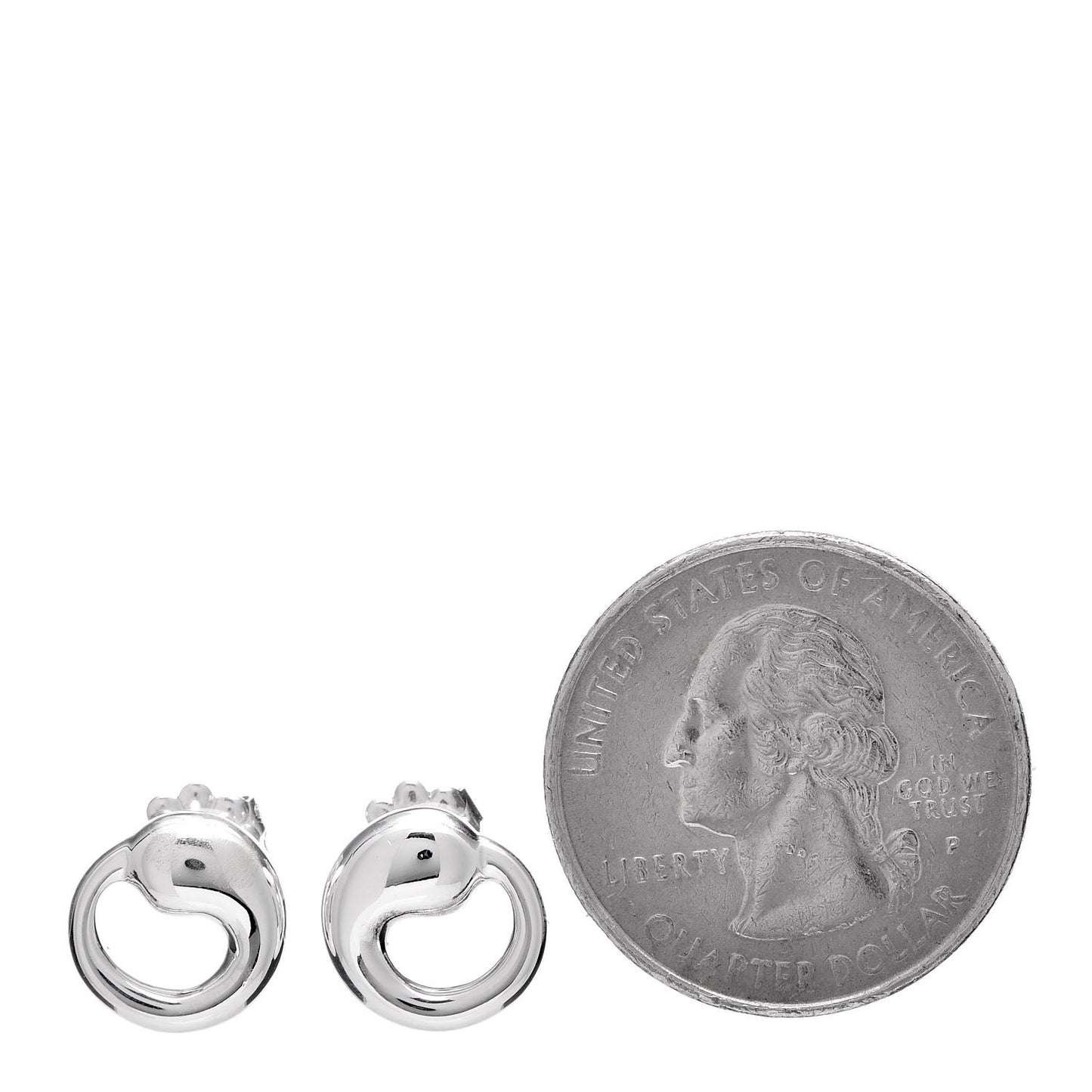 Sterling Silver 11mm Elsa Peretti Eternal Circle Earrings