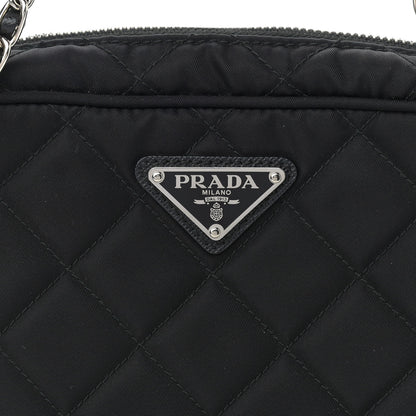 Prada Nylon Tessuto Impuntu Quilted Shoulder Bag Black 7 of 12