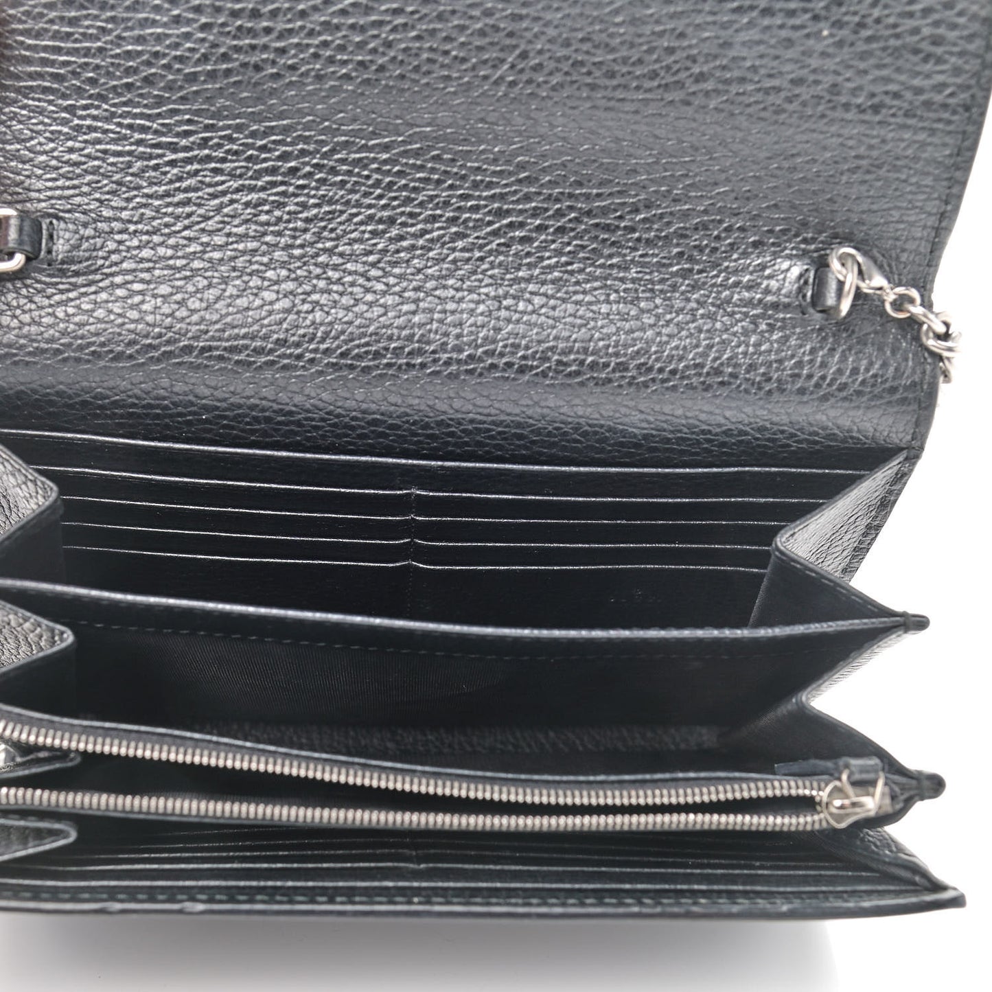 Calfskin Mini Dionysus Chain Wallet Black