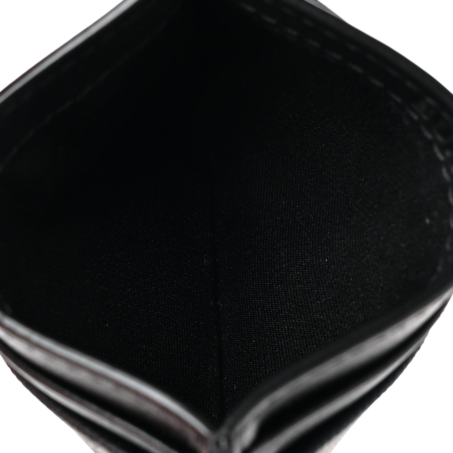 Grained Calfskin London Check Card Case Navy Black