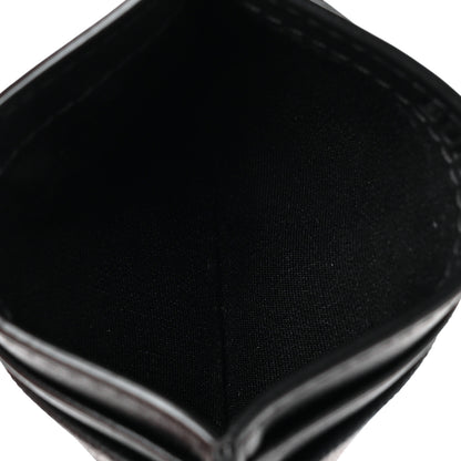 Burberry Grained Calfskin London Check Card Case Navy Black 5 of 8