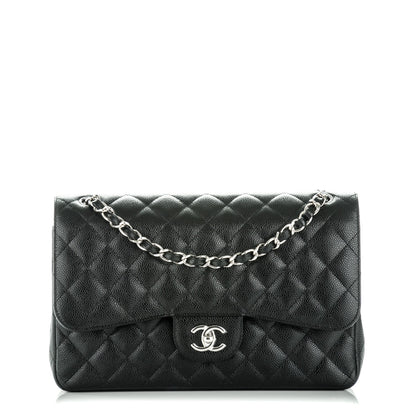 Chanel Caviar Quilted Jumbo Double Flap Black 1 of 8