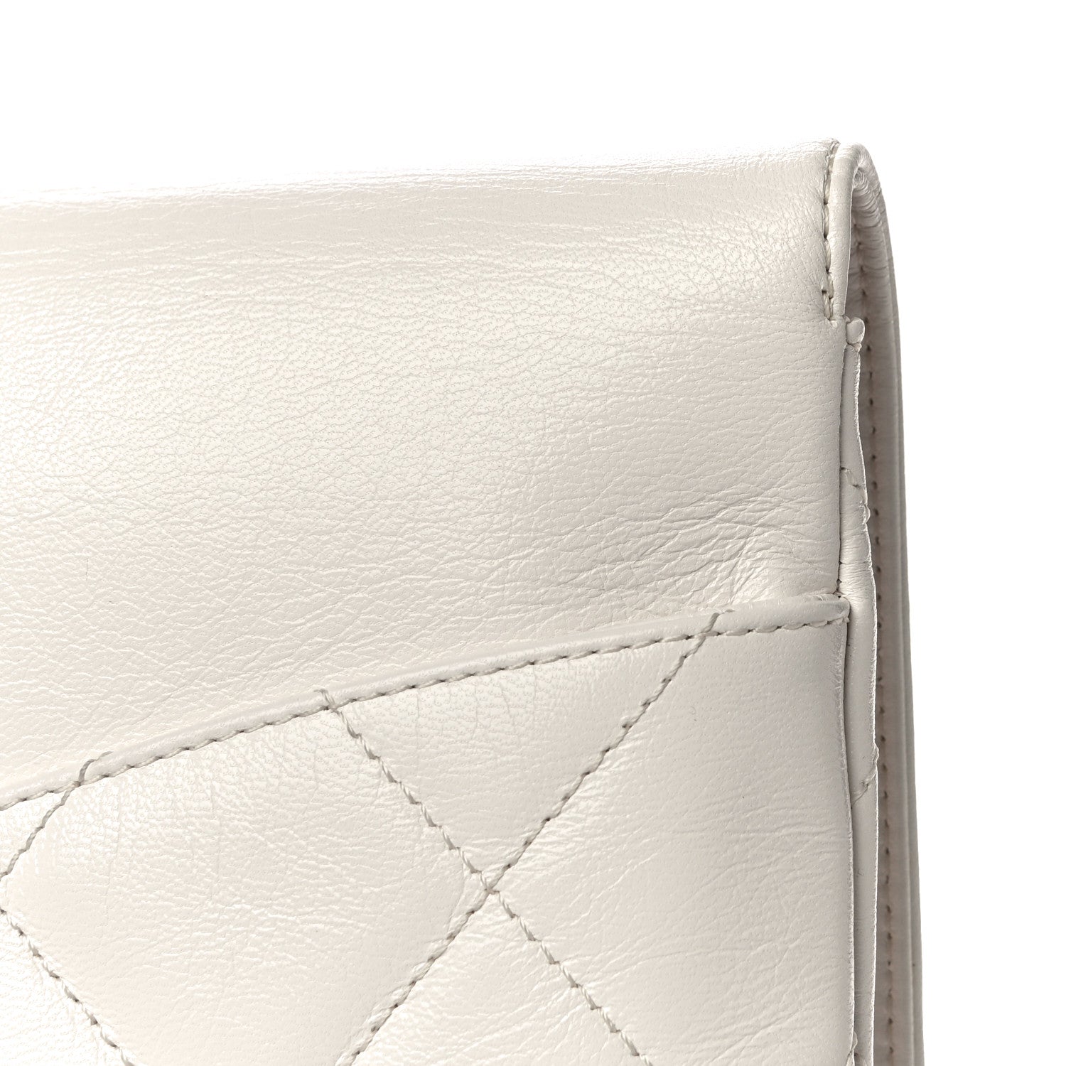 Chanel Goatskin Quilted Timeless CC Clutch White 16 of 17