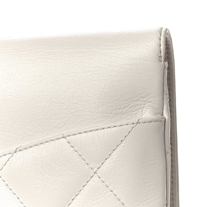 Chanel Goatskin Quilted Timeless CC Clutch White 16 of 17
