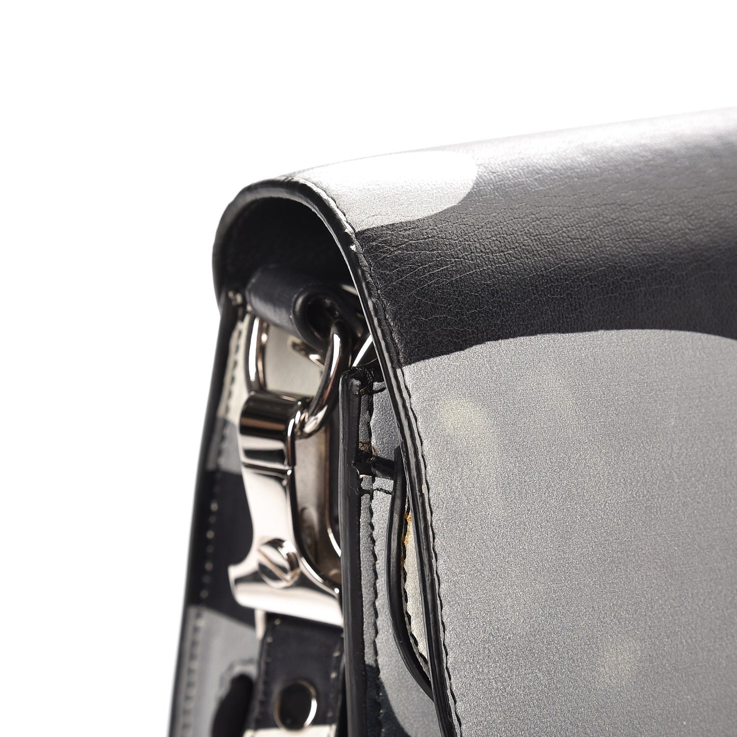 Calfskin Camouflage Print PS11 Classic Shoulder Bag Black