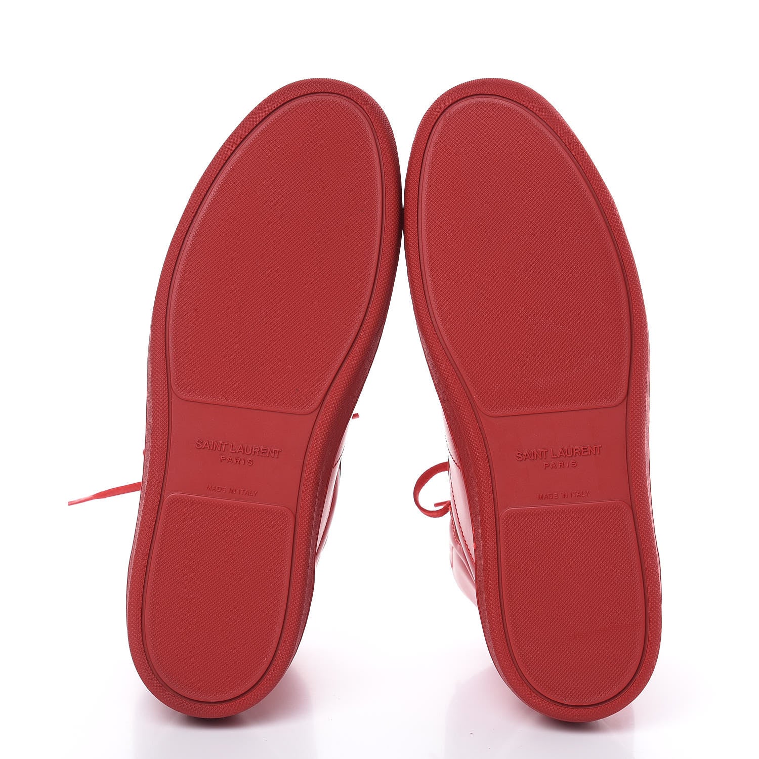 Saint Laurent Calfskin Mens Court Classic SL/01H High Top Sneakers 41.5 New Red 5 of 7