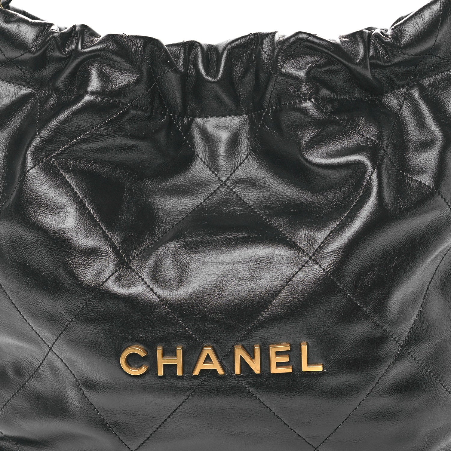 Chanel Shiny Calfskin Quilted Small Chanel 22 Black 9 of 12