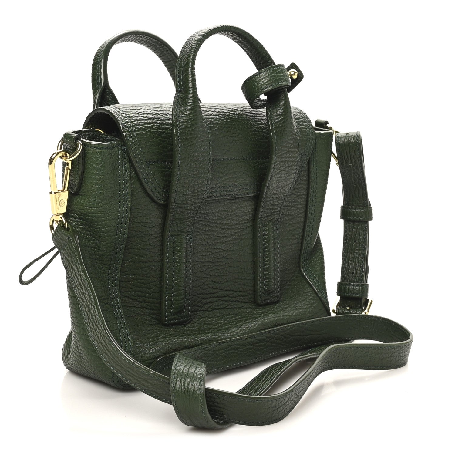 3.1 Phillip Lim Textured Calfskin Mini Pashli Satchel Military Green 3 of 9