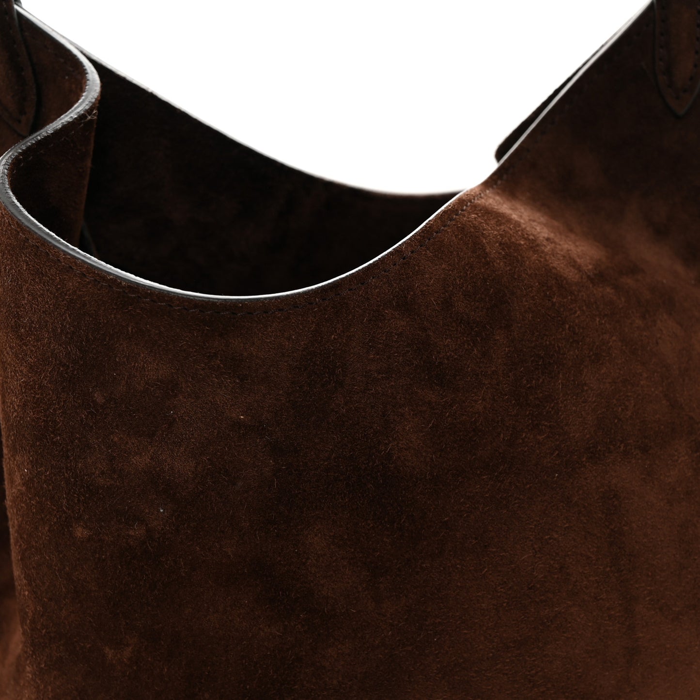Suede Calfskin Mini Lotus Tote Coffee