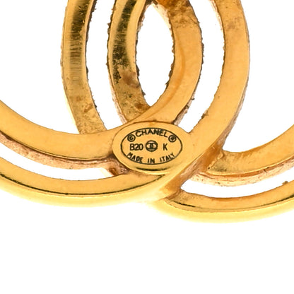 Chanel Metal Obazine CC Earrings Gold 3 of 3