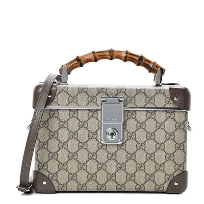 Gucci GG Supreme Monogram Globe-Trotter Beauty Case Brown 1 of 12