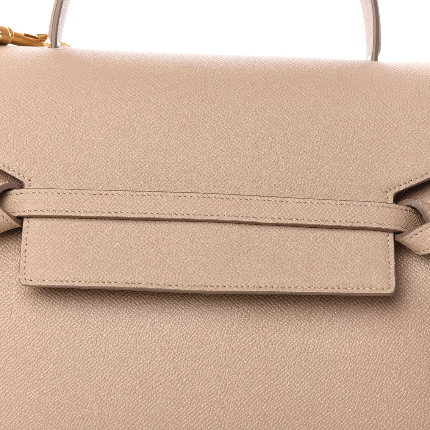 Grained Calfskin Mini Belt Bag Light Taupe