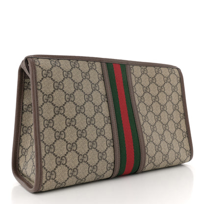 Gucci GG Supreme Monogram Web Ophidia GG Toiletry Case Beige New Acero 3 of 10
