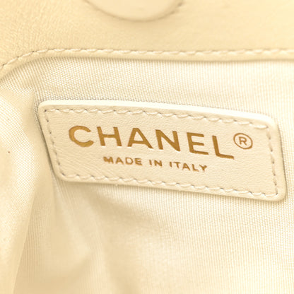 Chanel Calfskin Quilted Fringe Small Shopping Bag White 6 of 11