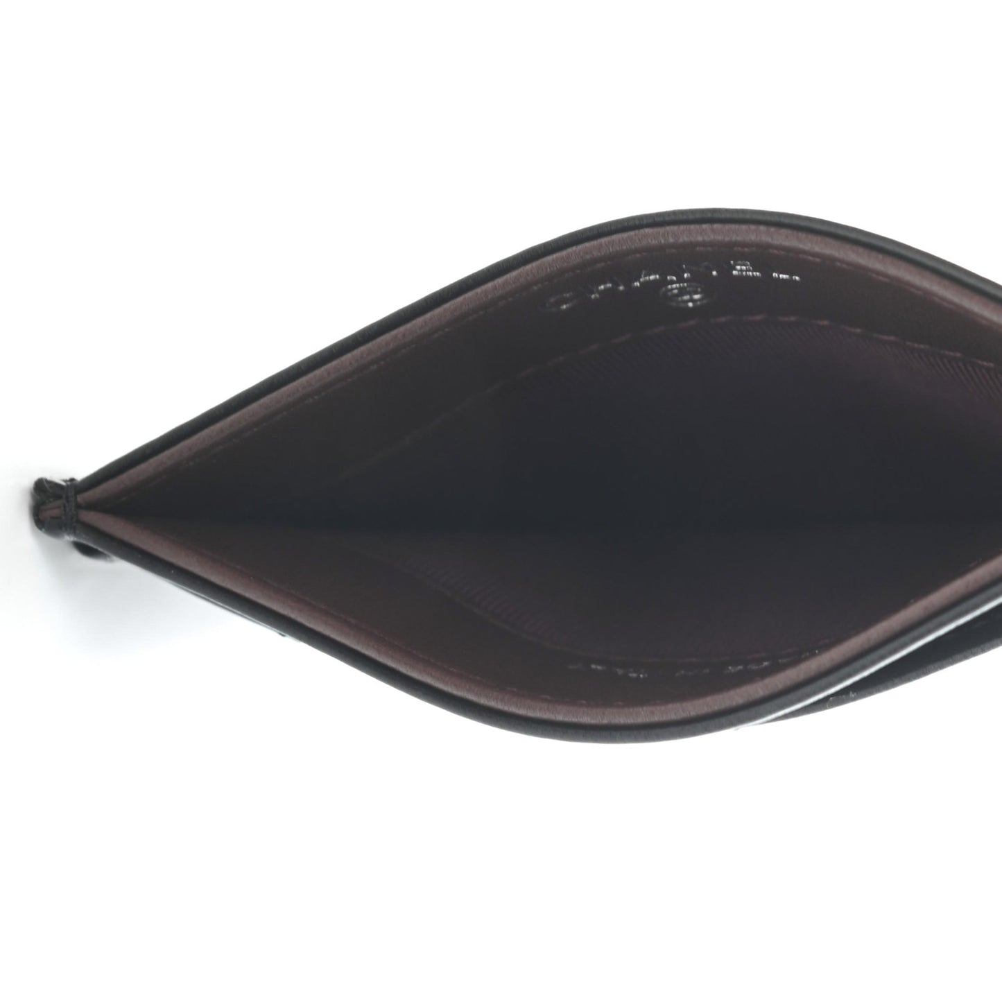 Lambskin Quilted Card Holder Black
