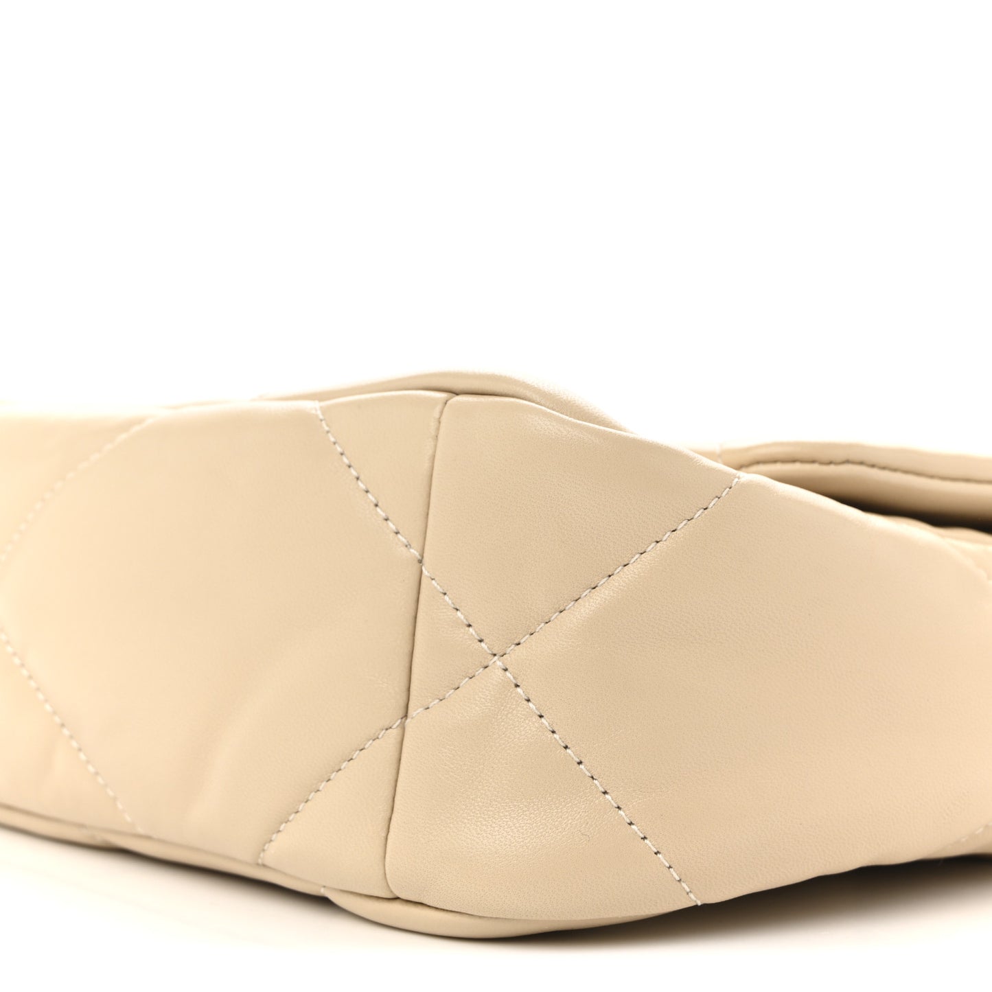 Lambskin Quilted Medium Chanel 19 Flap Beige