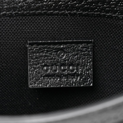 Gucci Monogram Jumbo GG Textured Dollar Calfskin Mini Horsebit 1955 Shoulder Bag Black 6 of 11