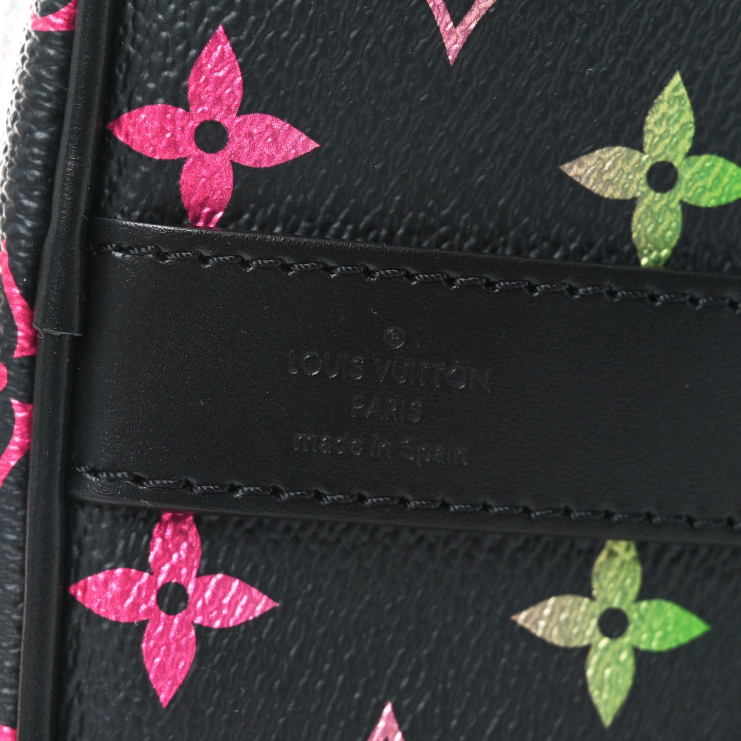 Monogram Iridescent Keepall Bandouliere 25 Black