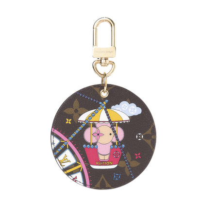 Louis Vuitton Monogram 2020 Christmas Animation Big Wheel Bag Charm Key Ring Rose Ballerine 2 of 8