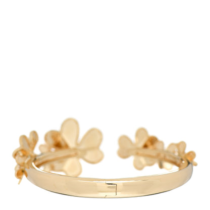 Van Cleef & Arpels 18K Yellow Gold Diamond Small Frivole 7 Flowers Bracelet S 2 of 3