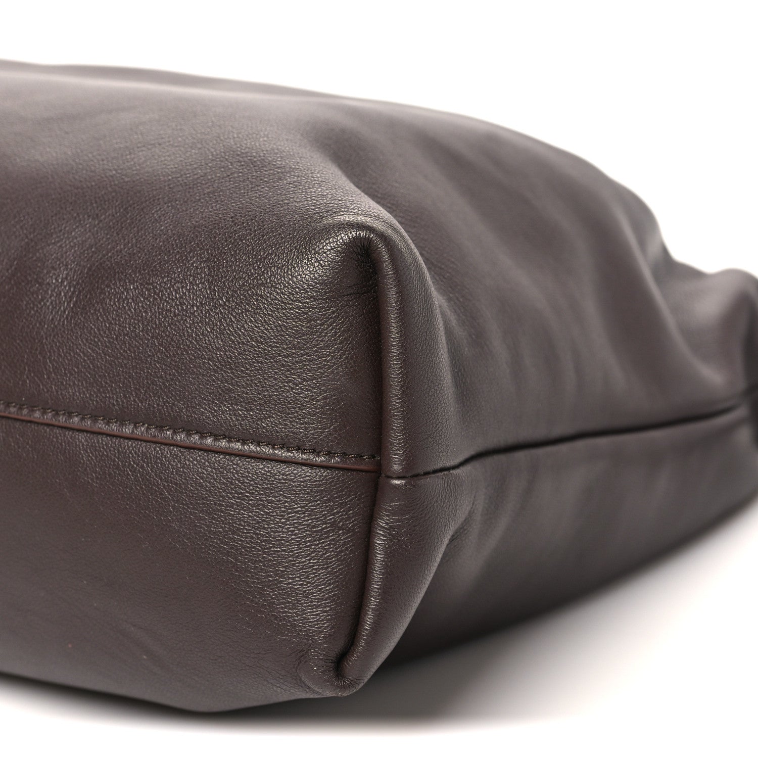 Loewe Mellow Nappa Donut Chain Large Flamenco Knot Clutch Dark Brownie 10 of 10