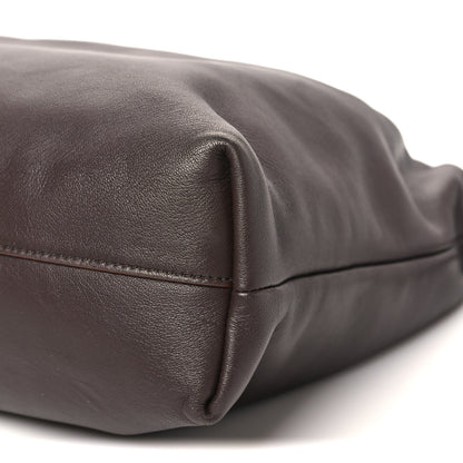 Loewe Mellow Nappa Donut Chain Large Flamenco Knot Clutch Dark Brownie 10 of 10