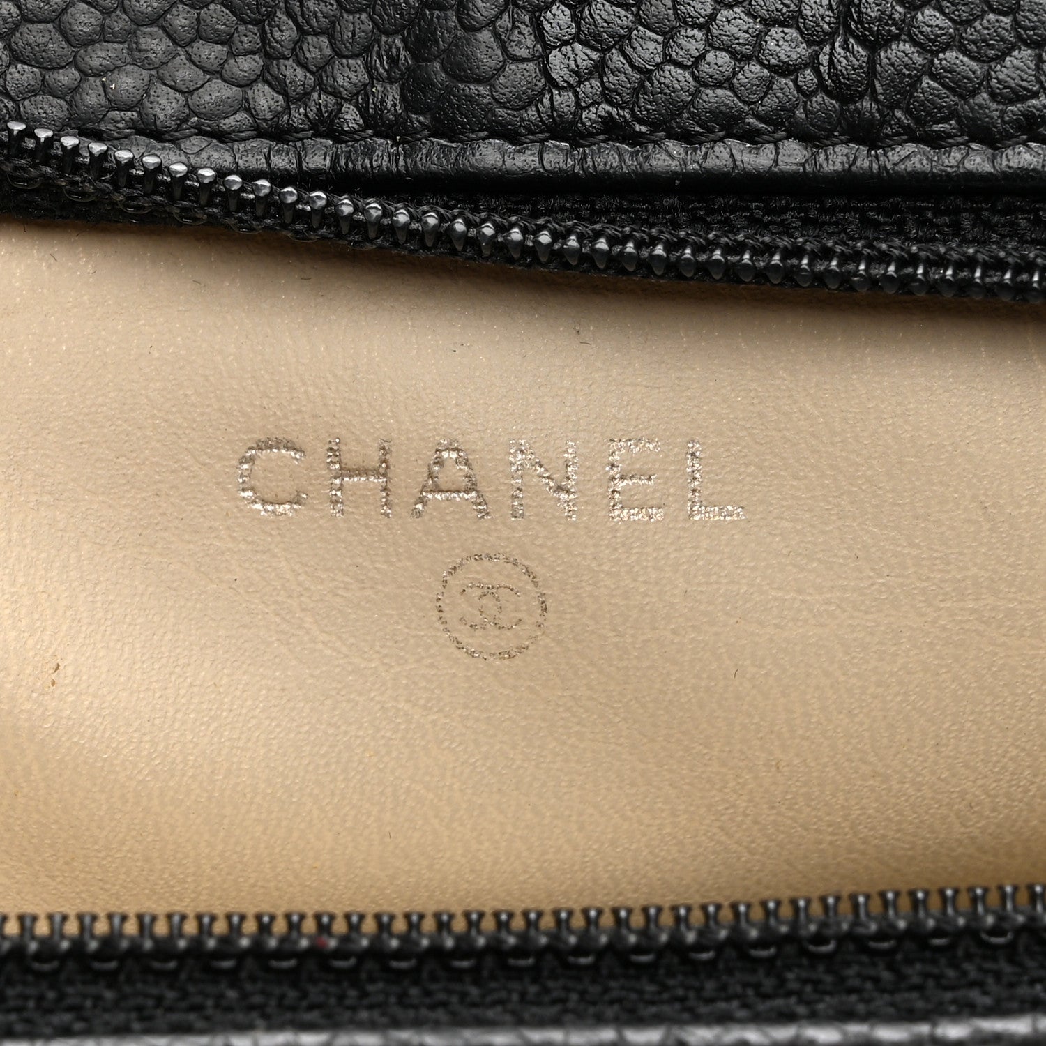 Chanel Caviar Timeless CC Cosmetic Pouch Black 6 of 8