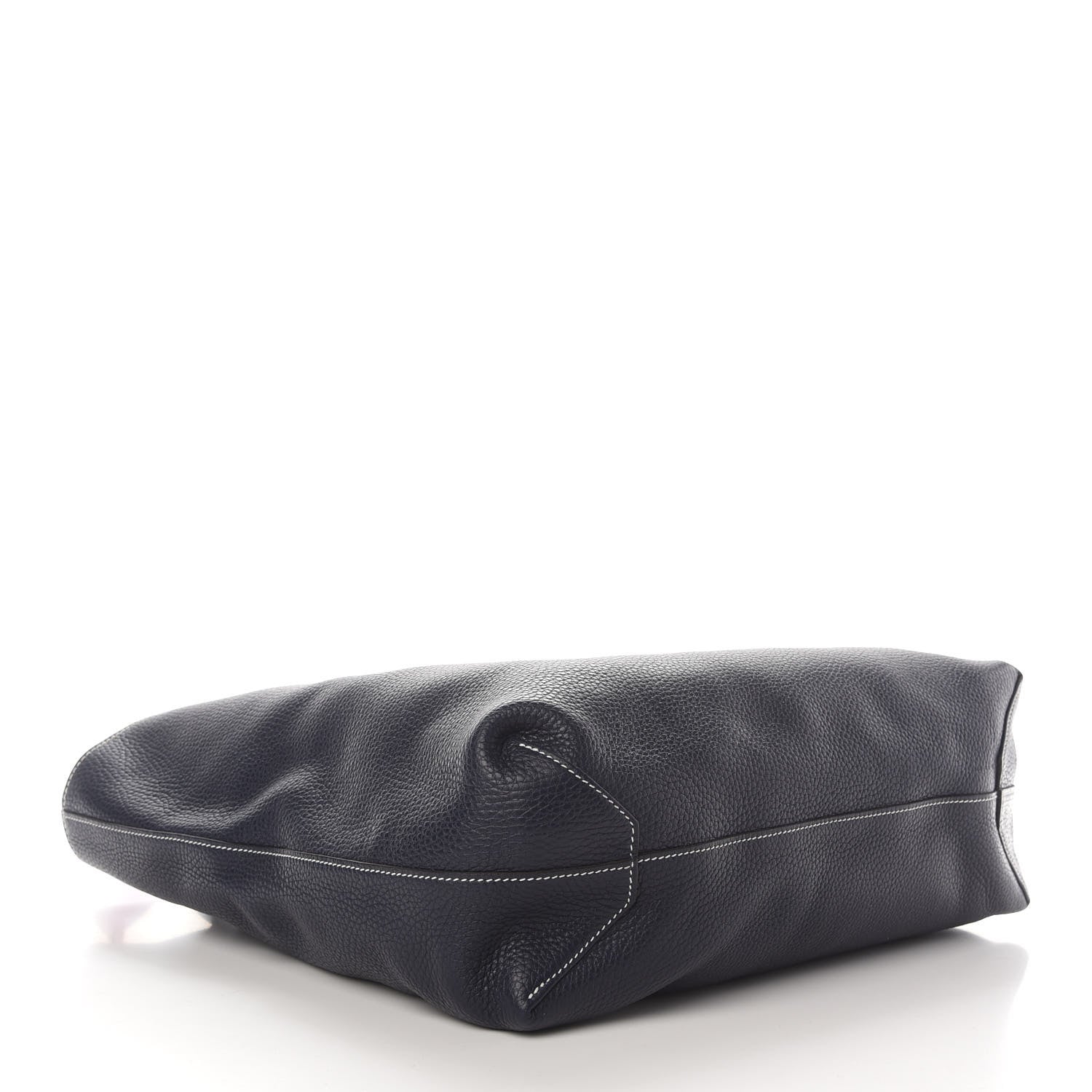 Hermes Taurillon Clemence Double Sens 36 Reversible Tote Bleu Nuit Magnolia 5 of 17