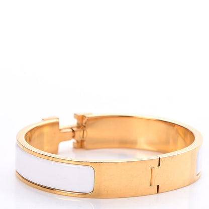 Hermes Enamel Narrow Clic Clac H Bracelet PM White 3 of 6