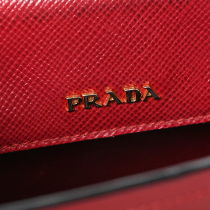 Prada Saffiano Cuir Medium Double Bag Fuoco Black 6 of 11