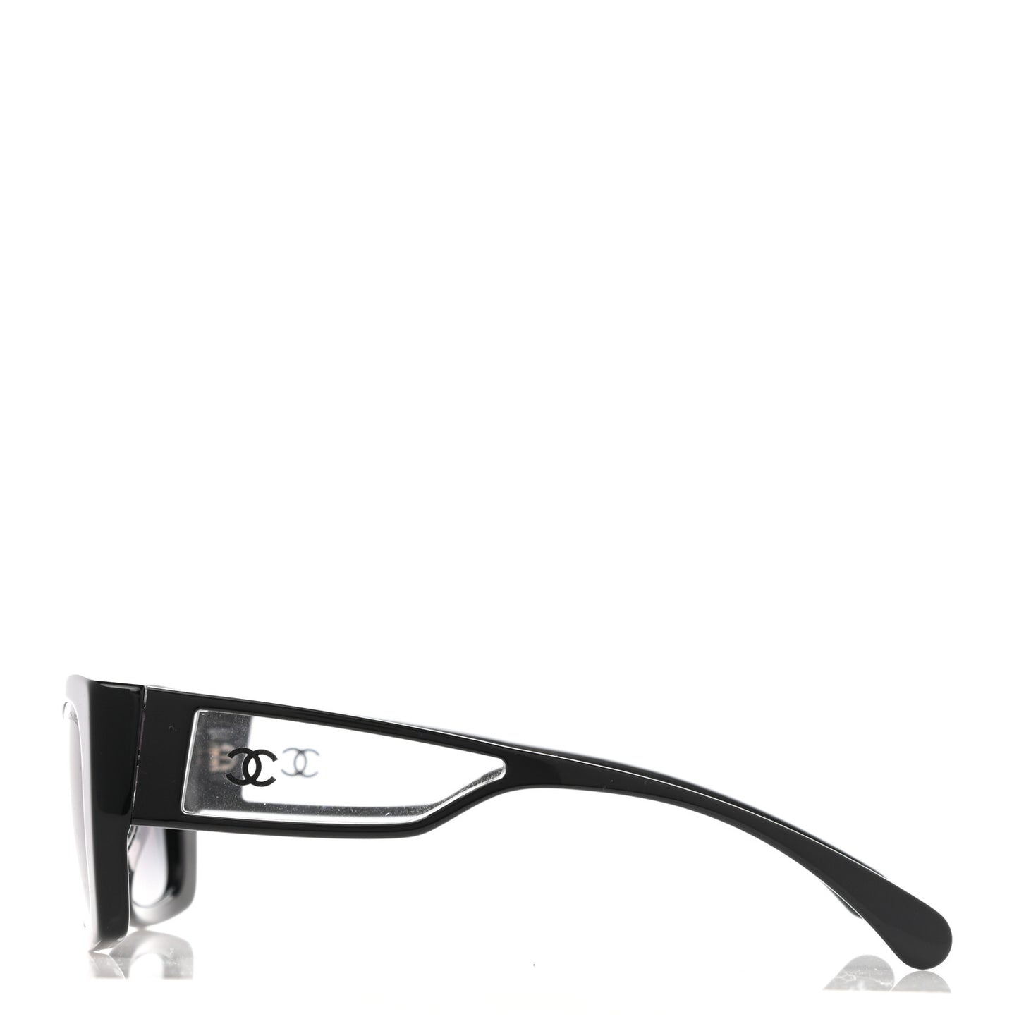 Acetate CC Rectangle Sunglasses 5430-A Black