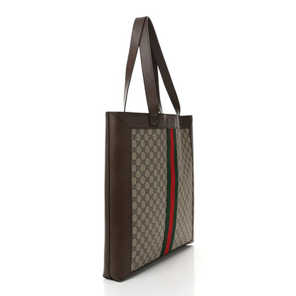 Gucci GG Supreme Monogram Web Large Ophidia Vertical Shopping Tote Brown 4 of 13