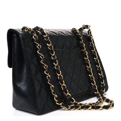 Chanel Lambskin Quilted XL Jumbo Single Flap Black 3 of 13