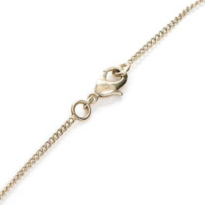 Chanel Crystal CC Heart Pendant Necklace Light Gold 4 of 5