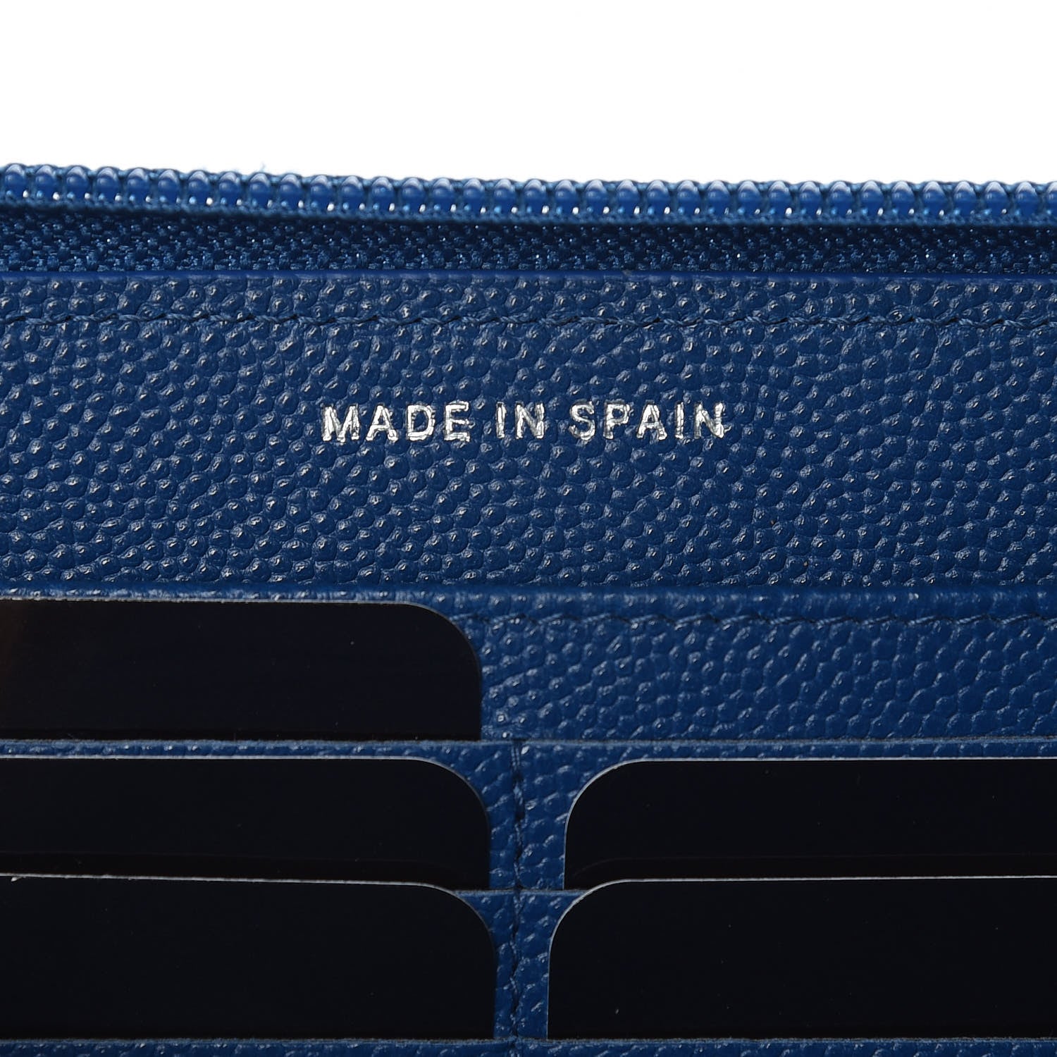 Chanel Caviar Quilted Large Zip Around Boy Wallet Blue 7 of 9