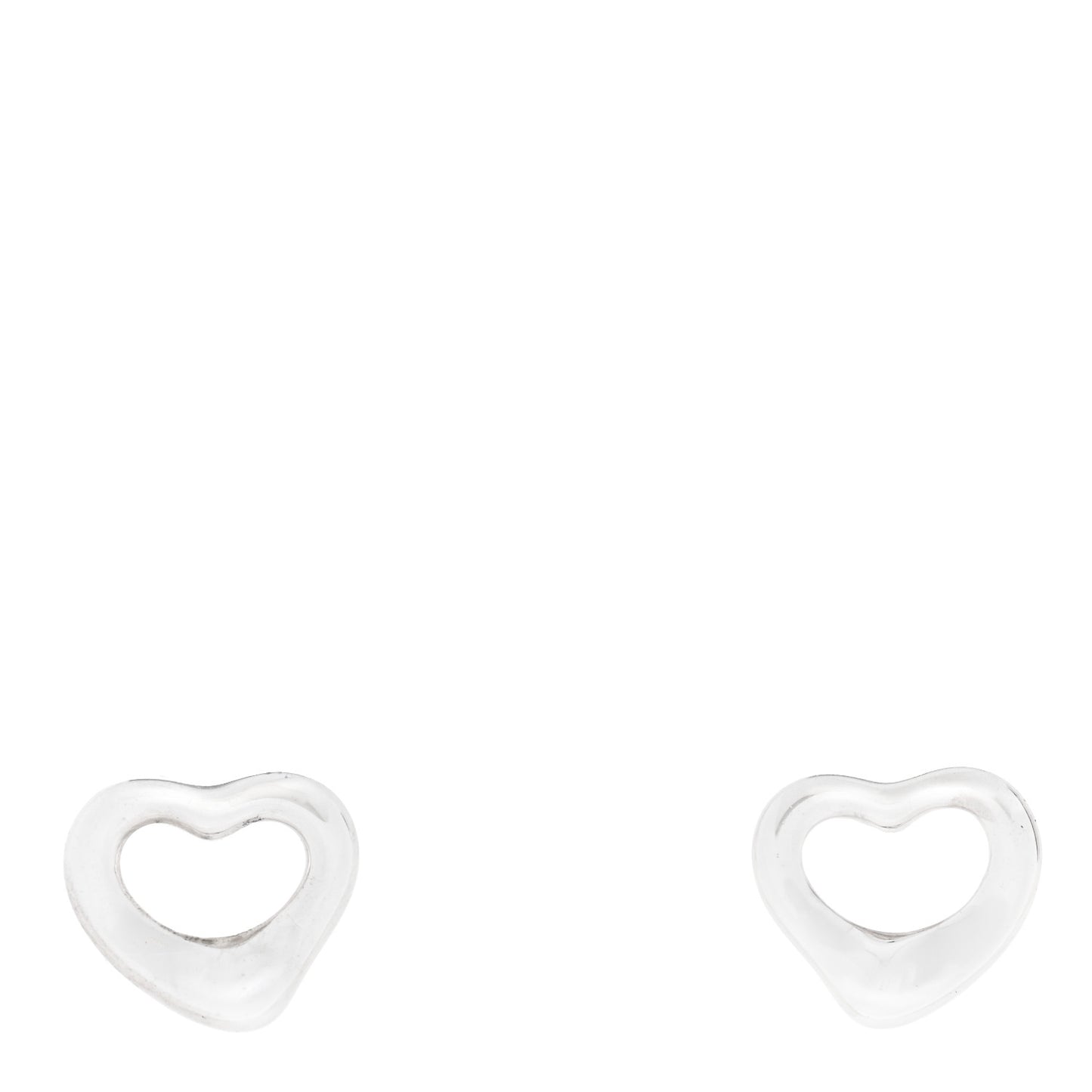 Sterling Silver 11mm Elsa Peretti Open Heart Earrings