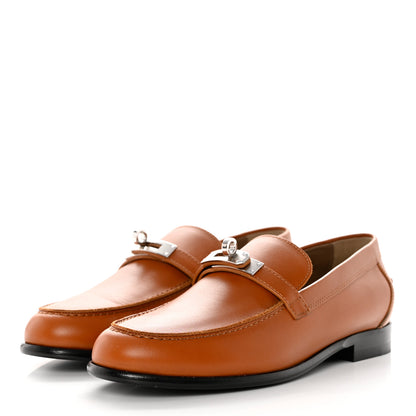 Hermes Calfskin Womens Destin Loafer 37.5 Naturel 3 of 12