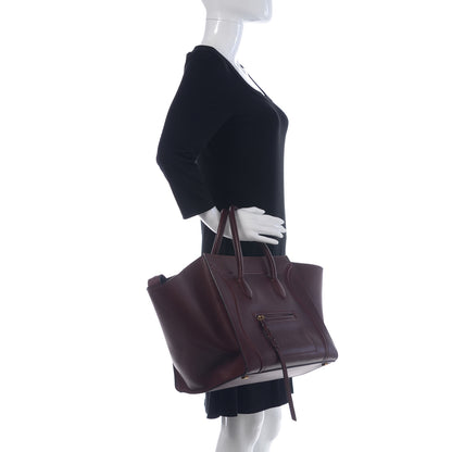 Celine Supple Calfskin Medium Phantom Luggage Burgundy 2 of 13