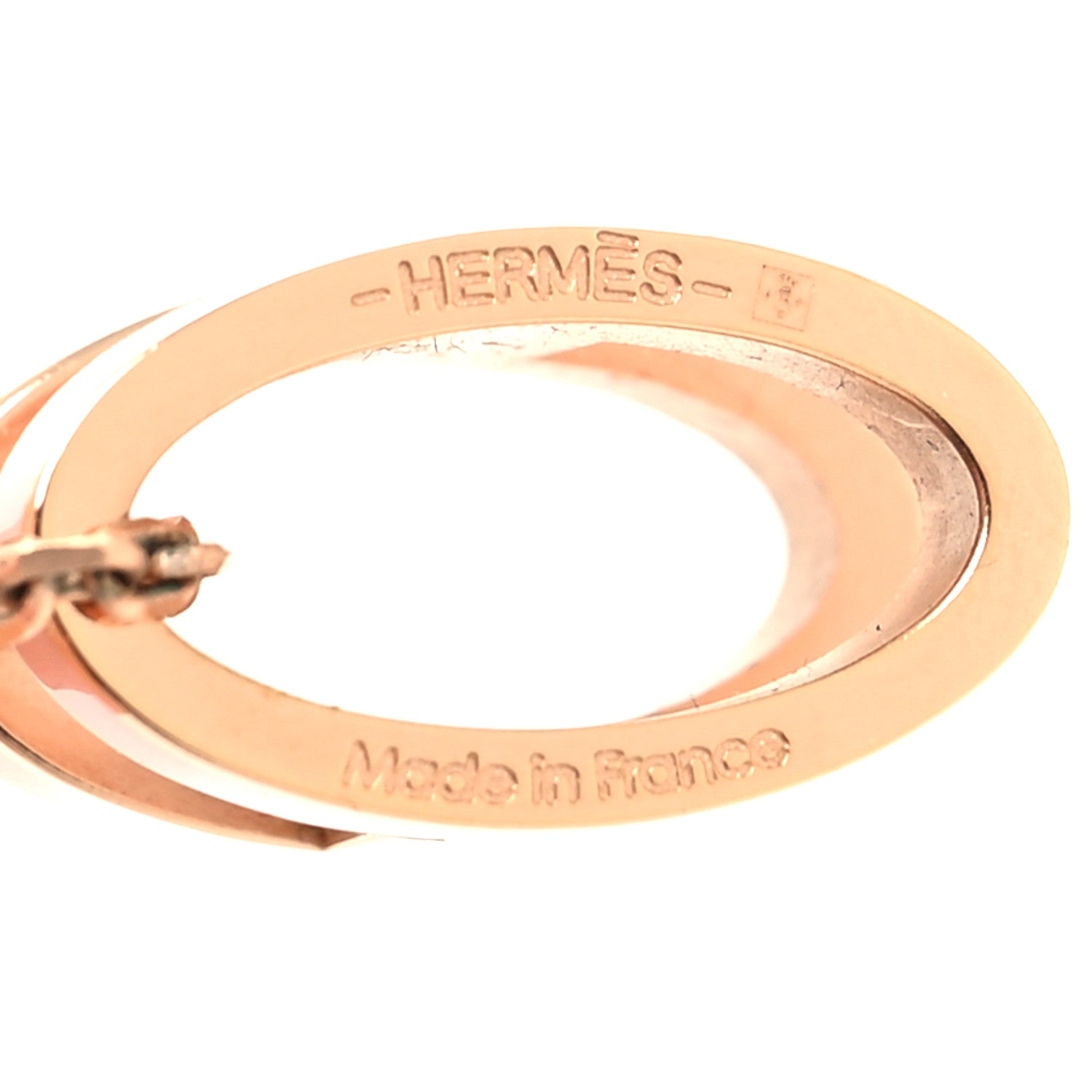 Hermes Lacquered Rose Gold Pop H Pendant Necklace Rose Dragee 5 of 6