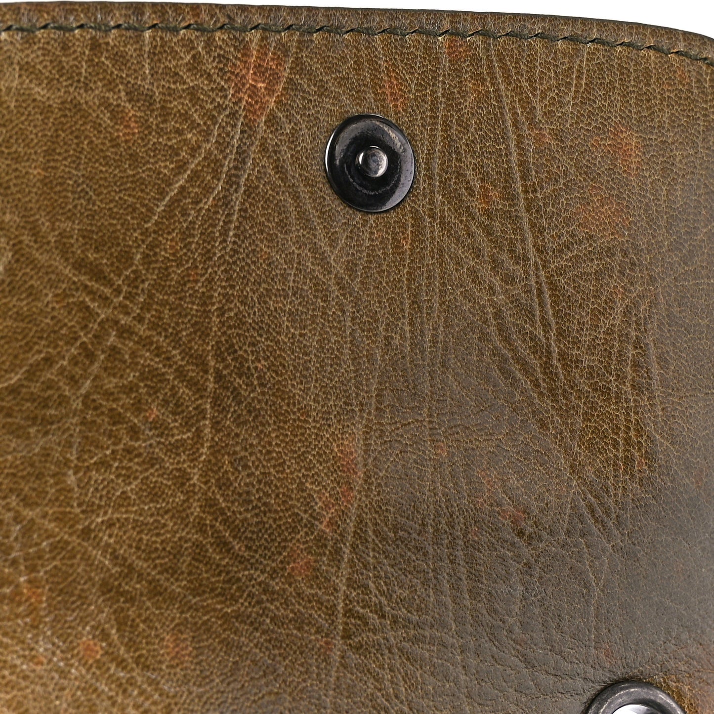 Metallic Calfskin Small Coco Twin Flap Dark Green