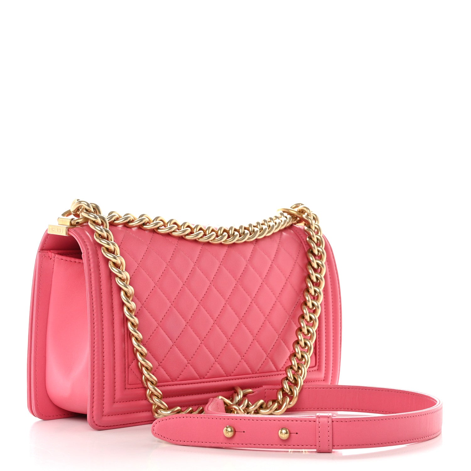 Chanel Lambskin Quilted Medium Boy Flap Pink 3 of 10
