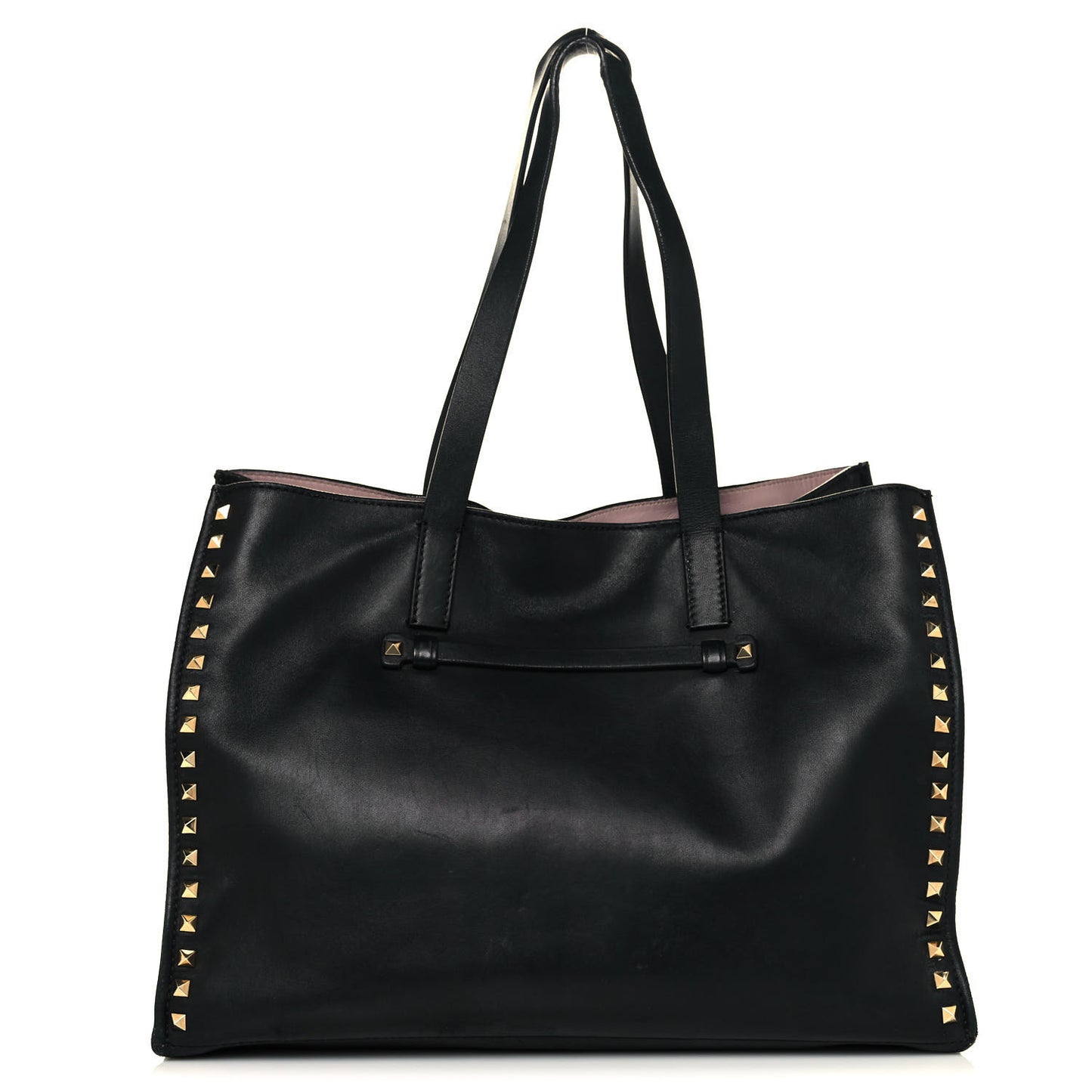 Nappa Medium Rockstud Soft Tote Black