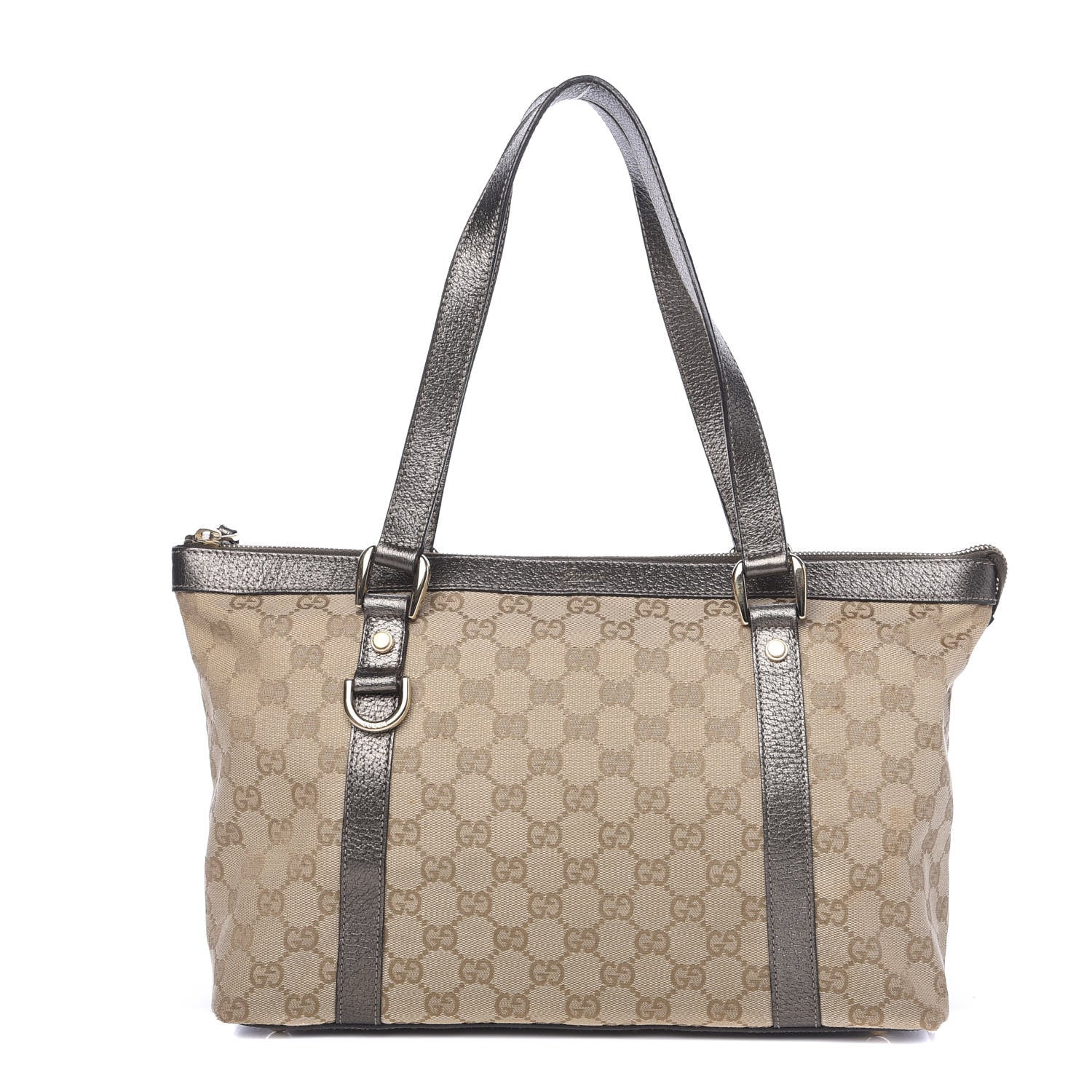Gucci Monogram Medium Abbey Tote Metallic 1 of 12